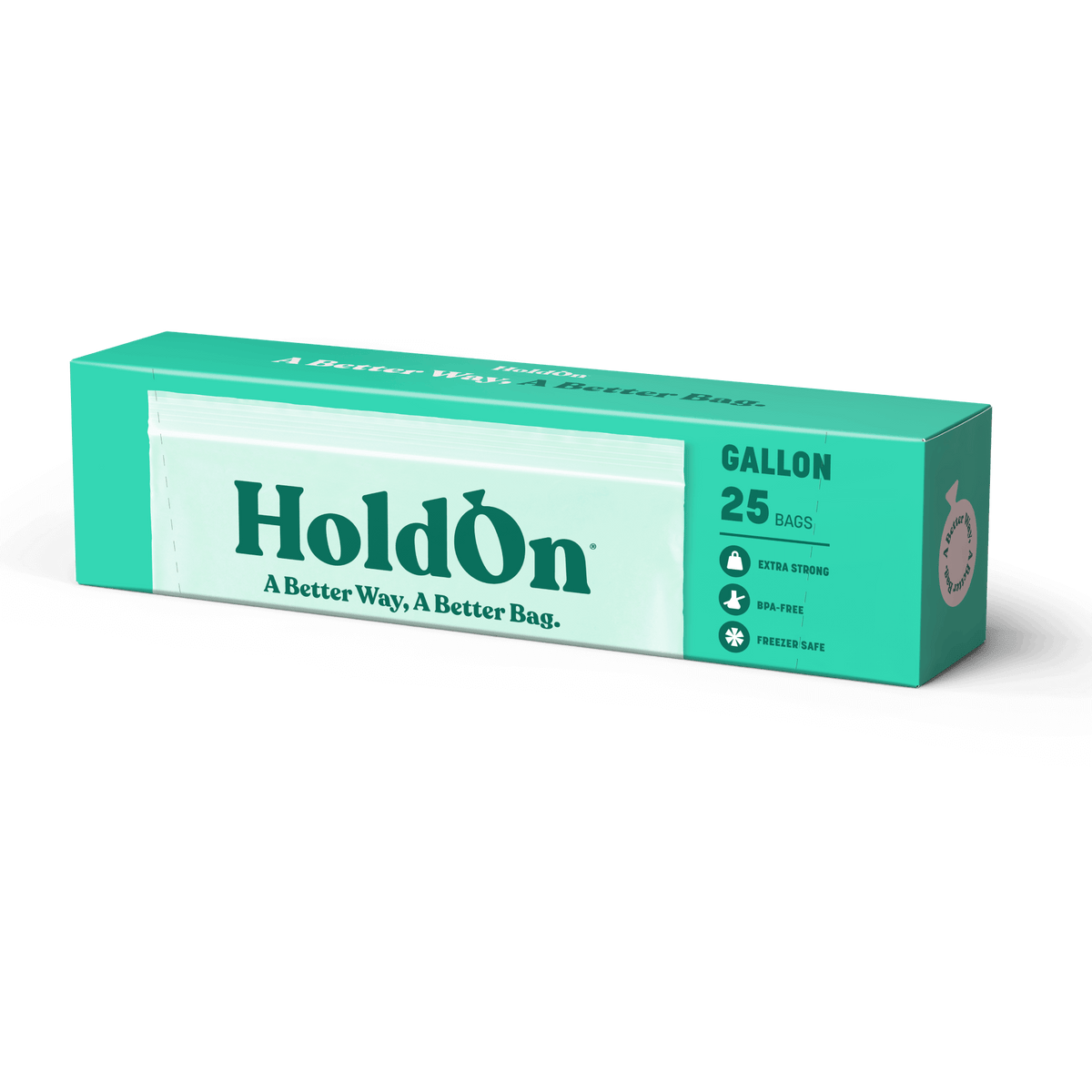 HoldOn Compostable Zipseal Gallon Bags